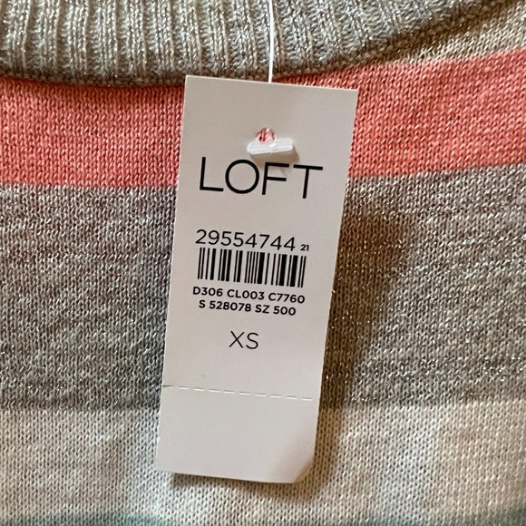 Loft Shimmer Stripe Sweater - Picture 3 of 5